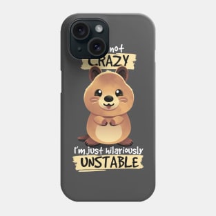 Crazy quokka Phone Case