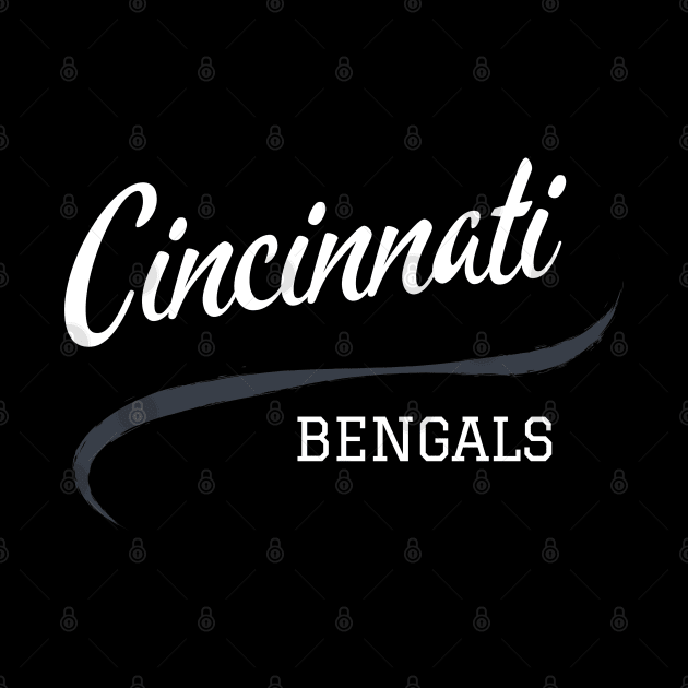 Cincinnati Bengals Retro Football by CityTeeDesigns