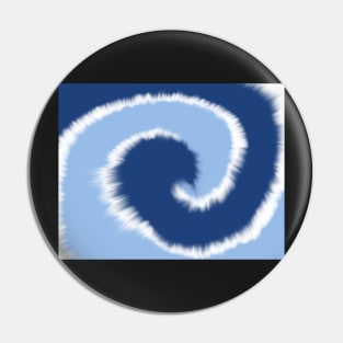 Blue and White Game Day Tie Dye Pin