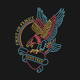 FIGHT OR FLIGHT EAGLE NEON T-Shirt