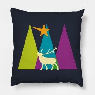 Deer with triangles and star Pillow