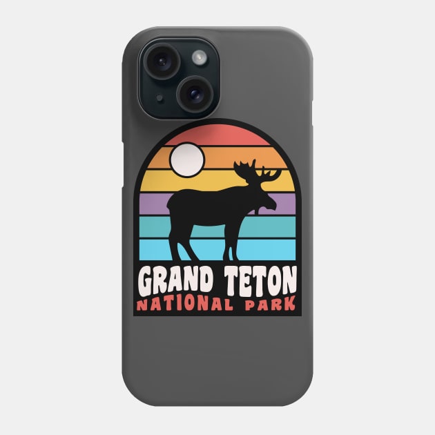 Grand Teton National Park Moose Jackson Hole Phone Case by PodDesignShop