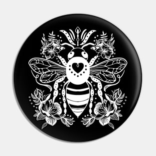 Bee totem White Pin