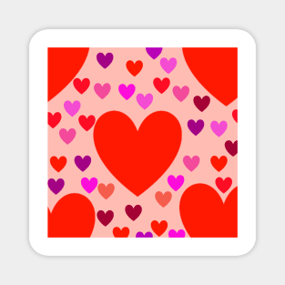 red blue heart pattern design background Magnet