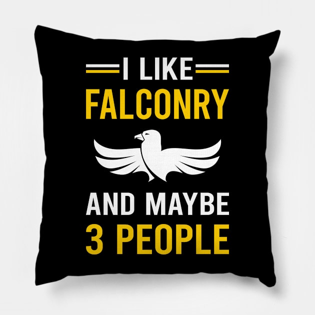 3 People Falconry Falconer Pillow by Good Day