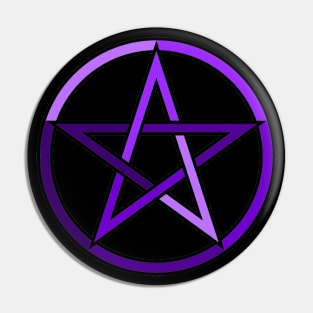 Purple Pentagram Pentacle Pin