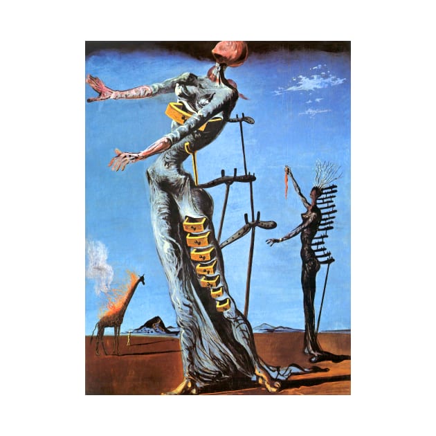 Salvador Dali The Burning Giraffe Art Print Surrealism Graphic Poster Surreal Style by ZiggyPrint