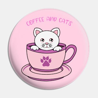 coffee and cats Pin