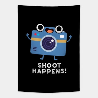 Shoot Happens Cute Camera Pun Tapestry