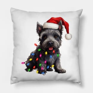 Christmas Scottish Terrier Pillow