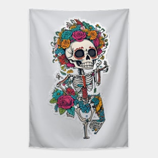 Cinco de Mayo skeleton art Tapestry