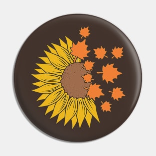 sunflower fall t-shirt Pin