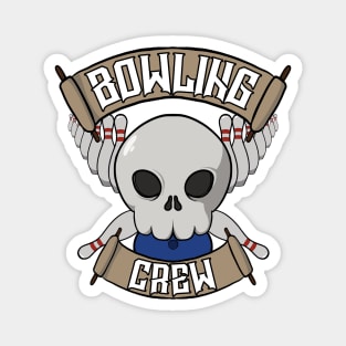 Bowling crew Jolly Roger pirate flag Magnet