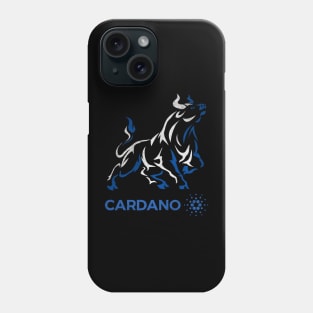 Vintage Bull Market Cardano Coin Crypto Token Cryptocurrency Wallet Cardano HODL Birthday Gift For Men Women Phone Case