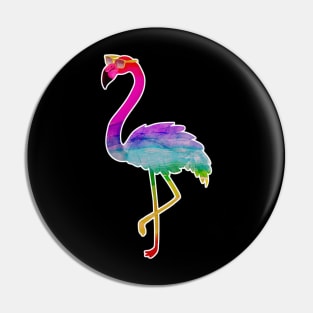 Rainbow Flamingo. Celebrate Pride with this flamboyantly fun design Pin