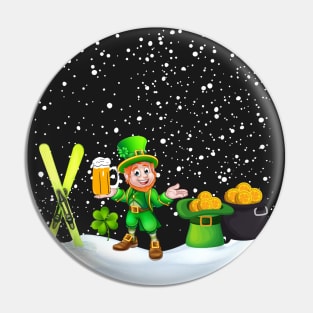 St patricks Day snow Ski on St Patricks day snowfall and snowflakes Pin