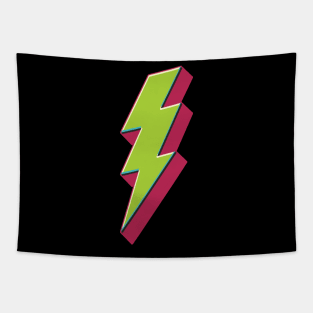 Green Lightning Bolt Tapestry