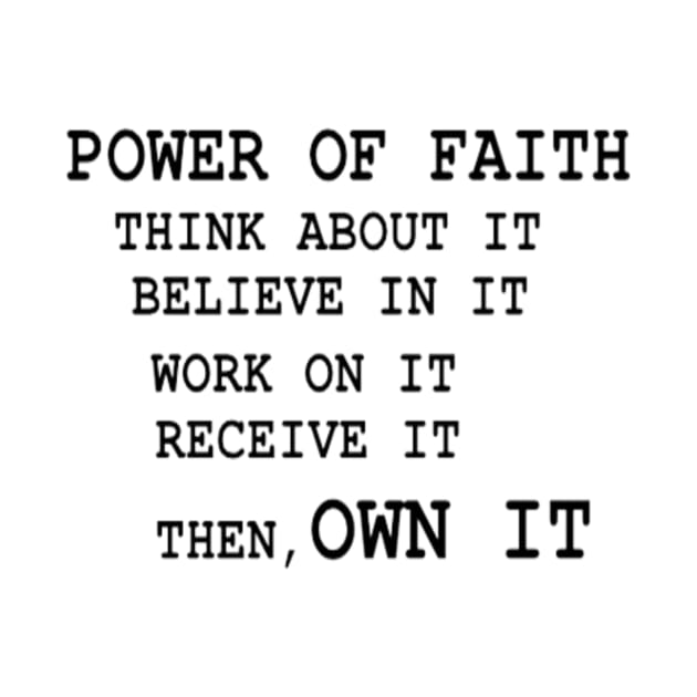 Power of Faith Illustration on White Background by 2triadstore