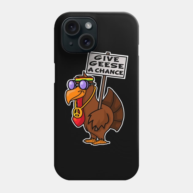 Funny Give geese a chance thanksgiving pun Phone Case by Duckfieldsketchbook01