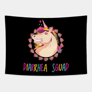 Unicorn Mullet Diarrhea Squad Rainbow Poop Tapestry