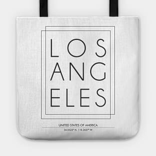 Los Angeles city Minimal Typography 2 Tote