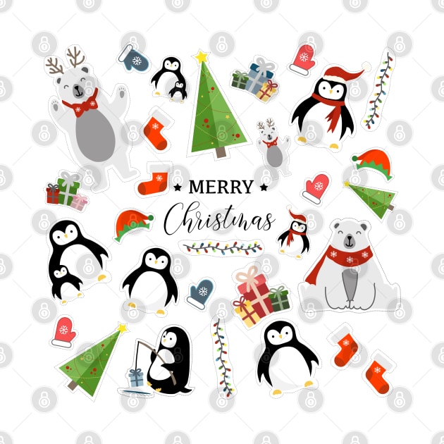 Merry Christmas drawings set by Arch4Design