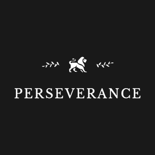 design of a lion and the word (perseverance) T-Shirt