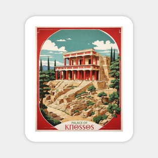 Palace of Knossos Greece Tourism Vintage Poster Magnet