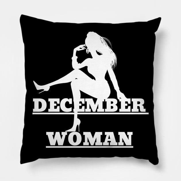 Birthday Gifts for Women December Women December Stylish Woman Pillow by NickDsigns