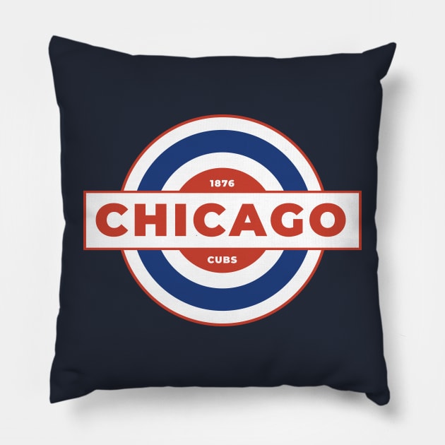 cubs baseball Pillow by GS