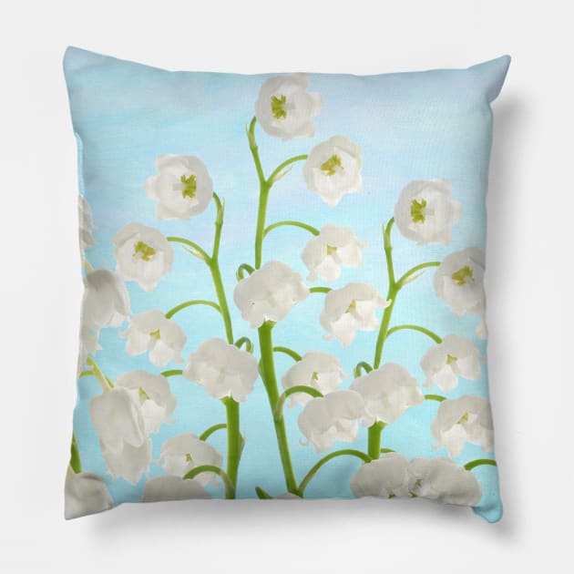 Lily of the Valley Flowers Pillow by lauradyoung