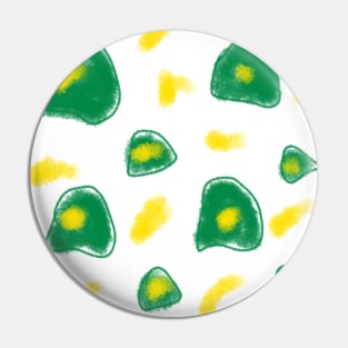 Green yellow watercolor flower art Pin