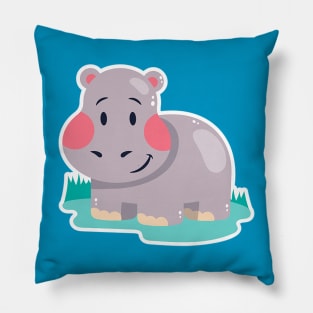 Happy Hefty Hippo Pillow