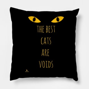 Void Cats Black Kitty Love Slogan Pillow