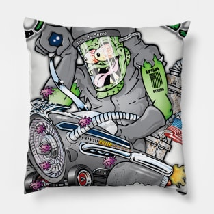 Green COVID killing Machine Pillow