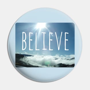 Believe Motivational Photo Design Pin