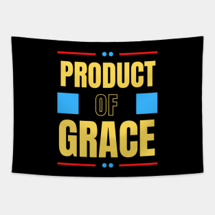 Product Of Grace | Christian Typography Tapestry