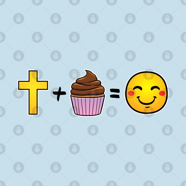 Christ plus Cupcakes equals happiness by thelamboy