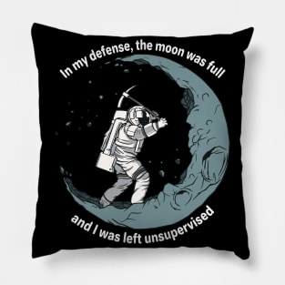 In my defense the Moon was full and I was left unsupervised Pillow