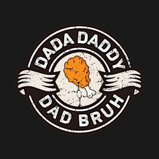 Dada Daddy Dad Bruh Retro Vintage Funny 2023 Fathers Day T-Shirt