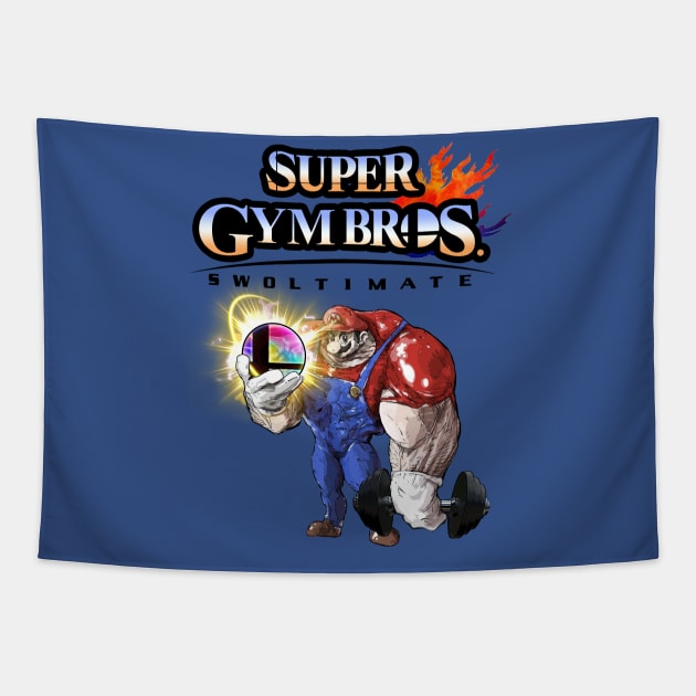 Super Gym Bros. Tapestry by Christastic