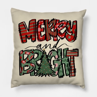 Merry and bright Pillow