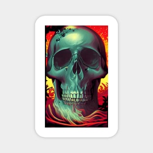 Fire Skull Magnet