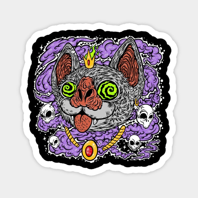 Spooky Bat King Magnet by flynnryanart