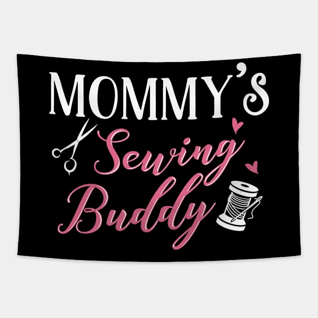 Sewing Mom and Baby Matching T-shirts Gift Tapestry by KsuAnn