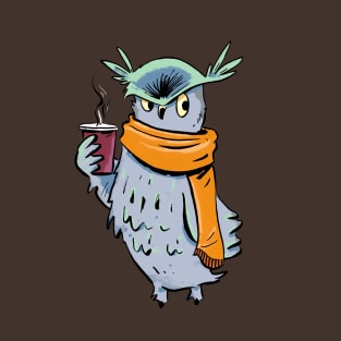 Owl with latte T-Shirt