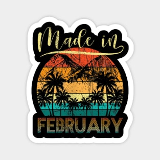 Made In February Limited Edition Vintage Magnet