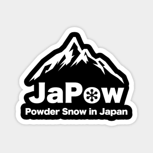 JAPOW Powder Snow in Japan - White  | Snowboard T-shirt Magnet