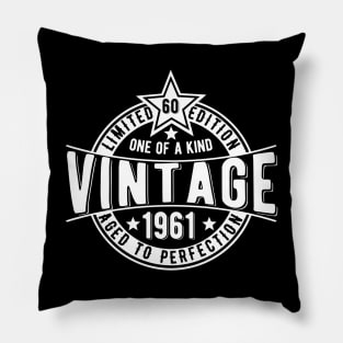 vintage 60th birthday gift born in 1961 Pillow