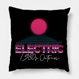 80s electric outrun Pillow